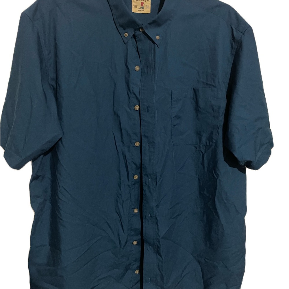RedHead Men's Deep Blue Casual Button Down Shirt
